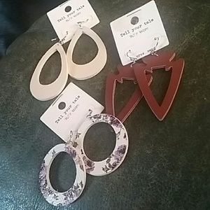 Set of 3 Tell Your Tale earrings.